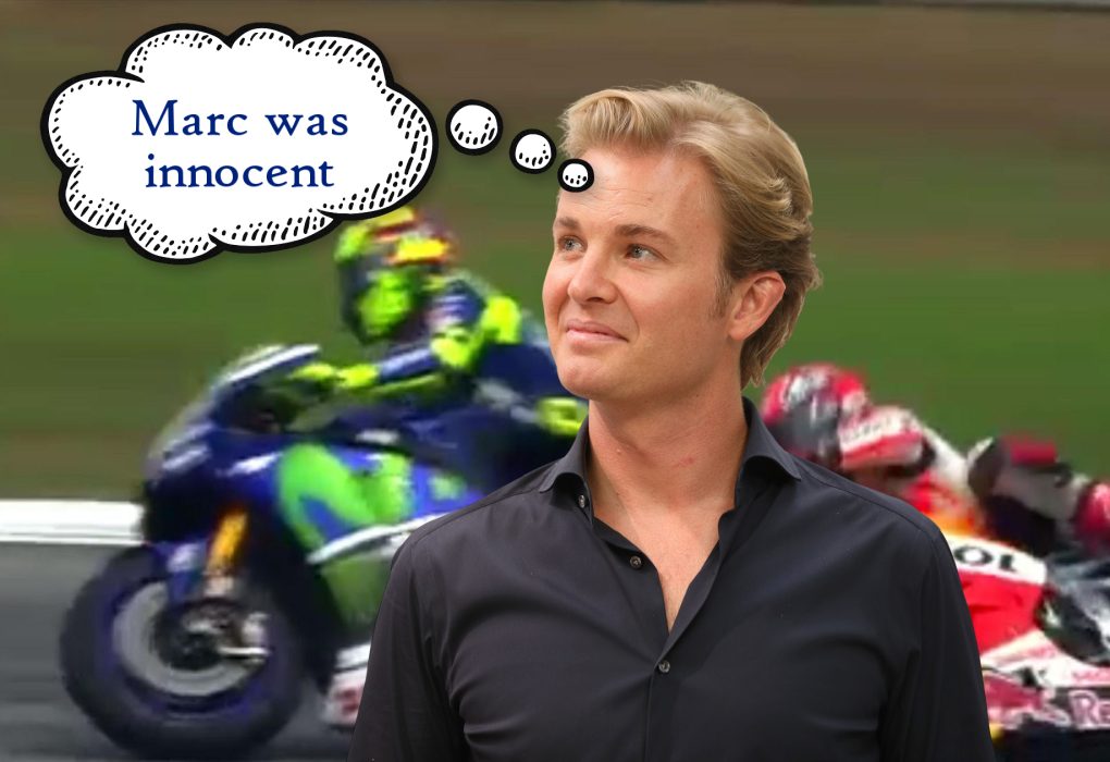 Nico Rosberg backs Marquez over Rossi in the 2015 clash